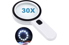 MAGNIFYING GLASS 30x WITH LED